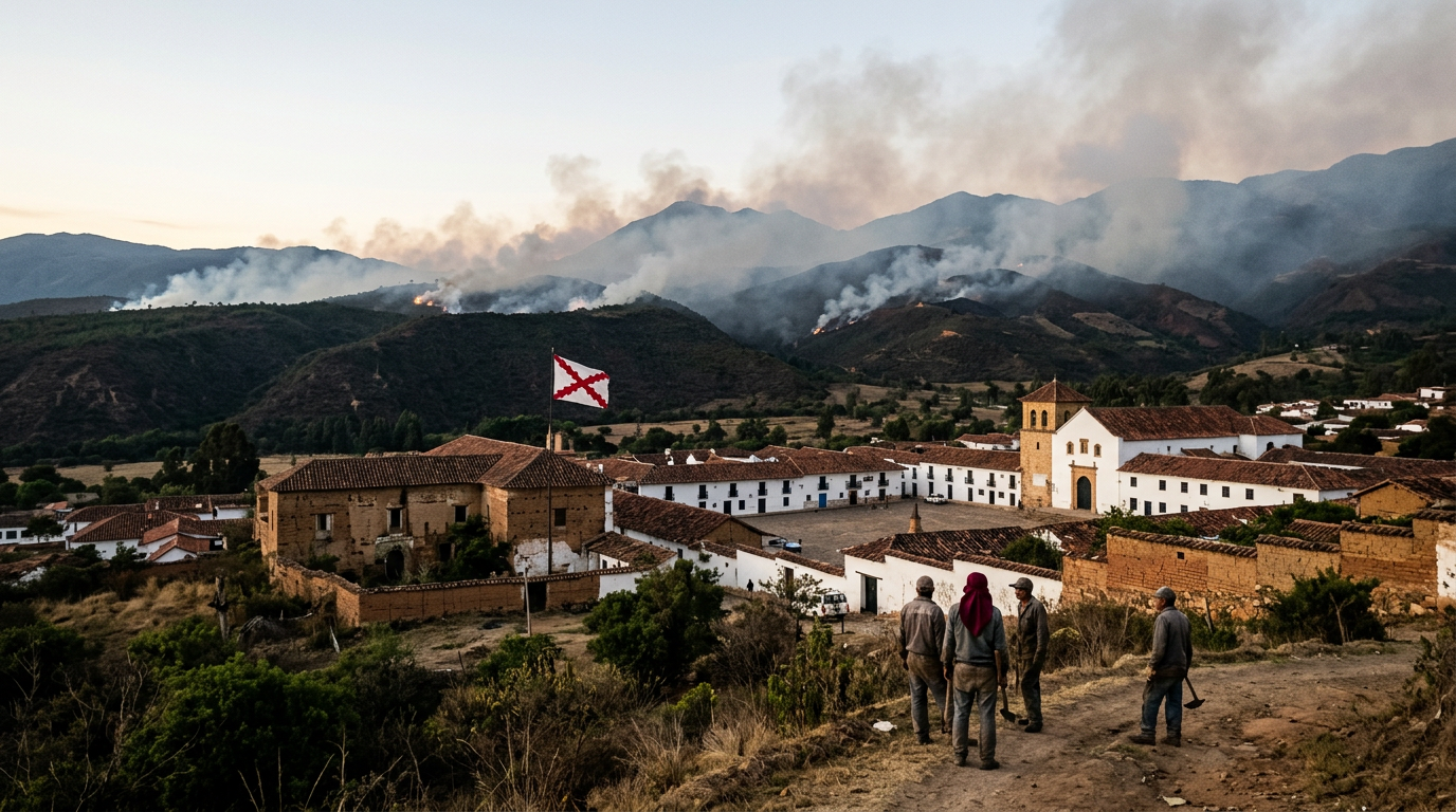 Incendios en Villa de Leyva: el patrimonio hispano amenazado por el fuego y la malicia